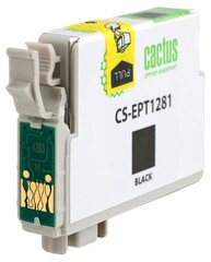 Картридж струйный Cactus CS-EPT1281 T1281 черный (10мл) для Epson Stylus S22, S125, SX420, SX425, Office BX305