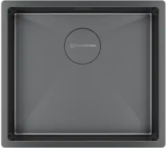 Мойка Kuchenstern KRAFT 50 501GM50 PVD Вороненая сталь GM, универсальный монтаж (подстольный+врезной)