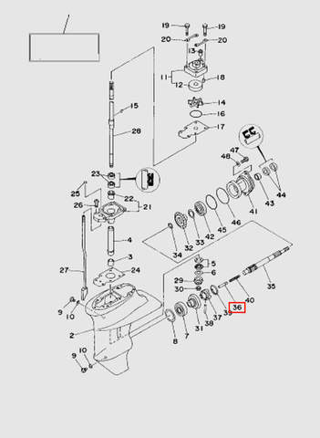 Плунжер  для лодочного мотора T15, OTH 9,9 SEA-PRO