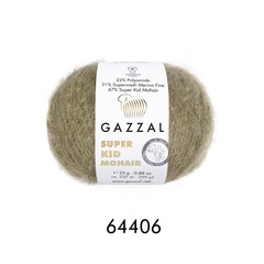 Пряжа Gazzal Super Kid Mohair цвет 64406