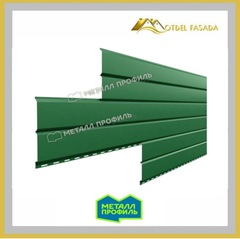 Сайдинг металлический L -Брус ХL Norman MP ПЭ- RALL 6002 Лиственный зеленый 0.5мм