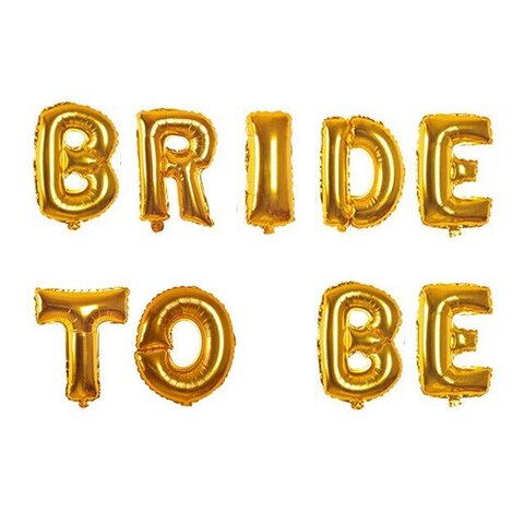 К Надпись, BRIDE TO BE (Будущая невеста), Золото, 17