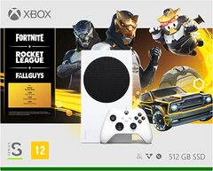 Игровая консоль Xbox Series S All Digital 512 ГБ + Fortnite + Rocket League + FallGuys bundle EU + подписка Game Pass Ultimate 13 мес