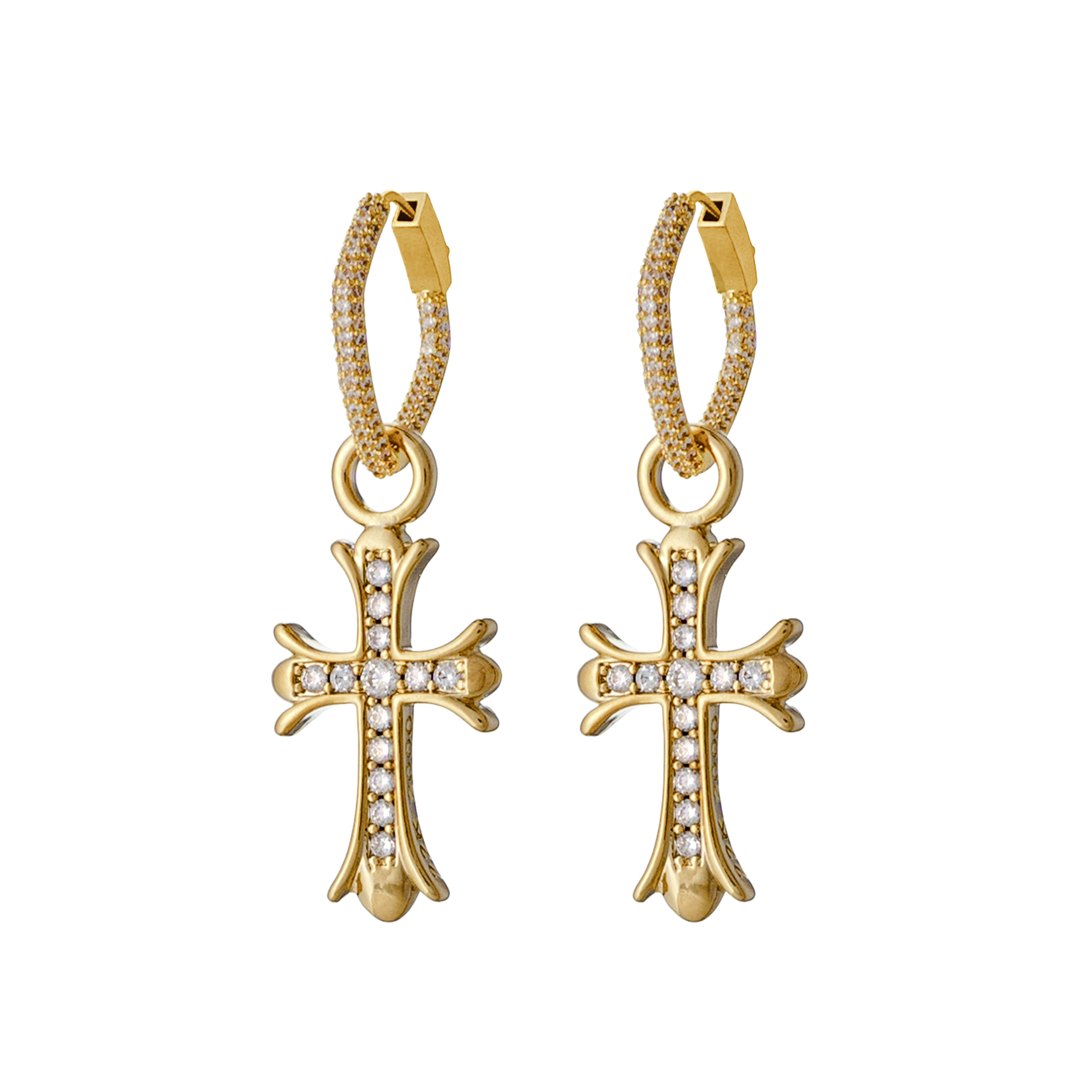 

Серьги The Cross is Chrome Earrings - Gold