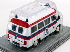 Nysa 522 Ambulans Ambulance white-red-blue 1:43 DeAgostini Kultowe Auta PRL-u