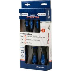 Набор отверток КОБАЛЬТ Ultra Grip CR-V (6 шт.) коробка (Арт. 646-652)