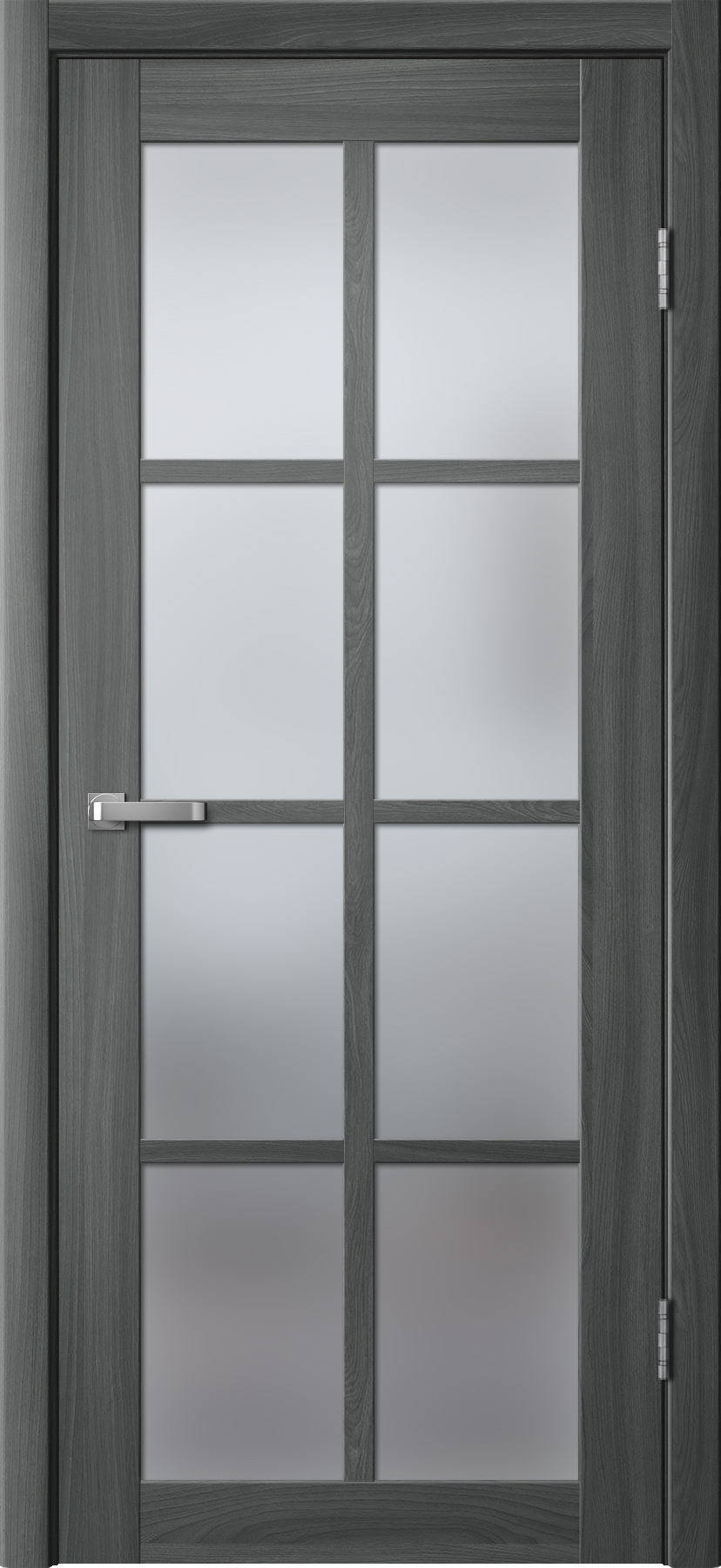 Дверь межкомнатная Ла Стелла 271, цвет графит ясень, экошпон, стекло матовое