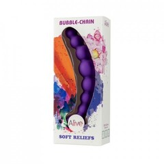 Анальная цепочка Bubble фиолетовая от Alive