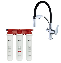 Lemark LM3074C085 Комплект Lemark: Смеситель LM3074C для кухни с гибким изливом + Фильтр BASIC для очистки воды от хло фото