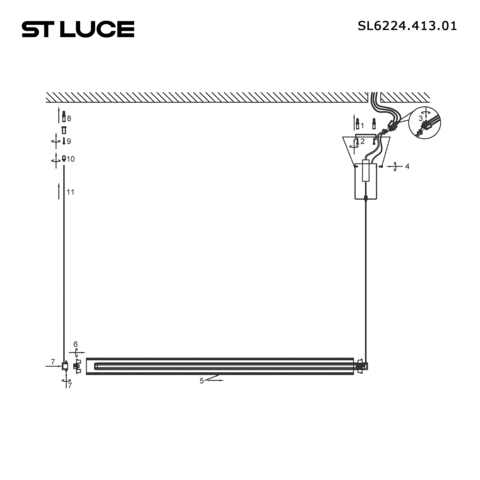 Светильник подвесной ST Luce Bamboo SL6224.413.01