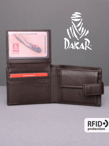 DKB1105R Castanho - Портмоне Dakar с RFID защитой