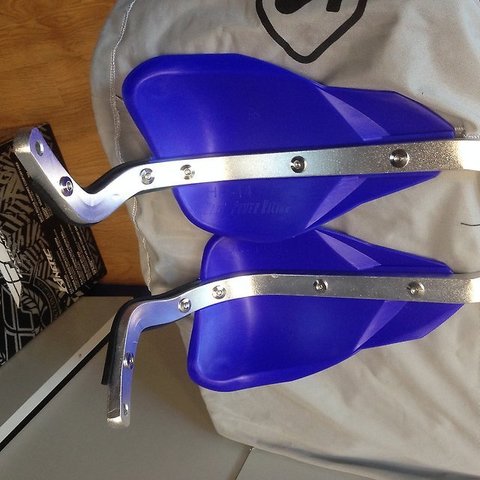 Защита рычагов, рук Acerbis. Широкие лопухи, синие 