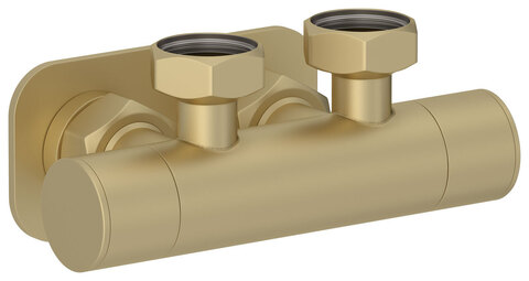 Сунержа 022-1418-3434 Вентиль 2х3/4" угловой скрытый-скрытый EU50 (Матовая шампань)