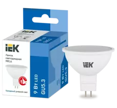 Лампа светодиодная ECO MR16 софит 9Вт 230В 6500К GU5.3 IEK LLE-MR16-9-230-65-GU5
