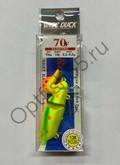 Воблер Rosy Down Wise Duck 70F 70мм, 10гр, загл.0,2-0,5м