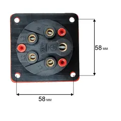Вилка QUATTRO ELEMENTI QE-15000E приборная , 3 фазы 32А 5 контактов (640-445-018)