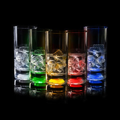 Светящийся бокал для коктейлей GlasShine, синий, фото 1