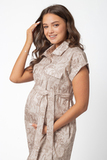 Платье для беременных 13475 беж сафари