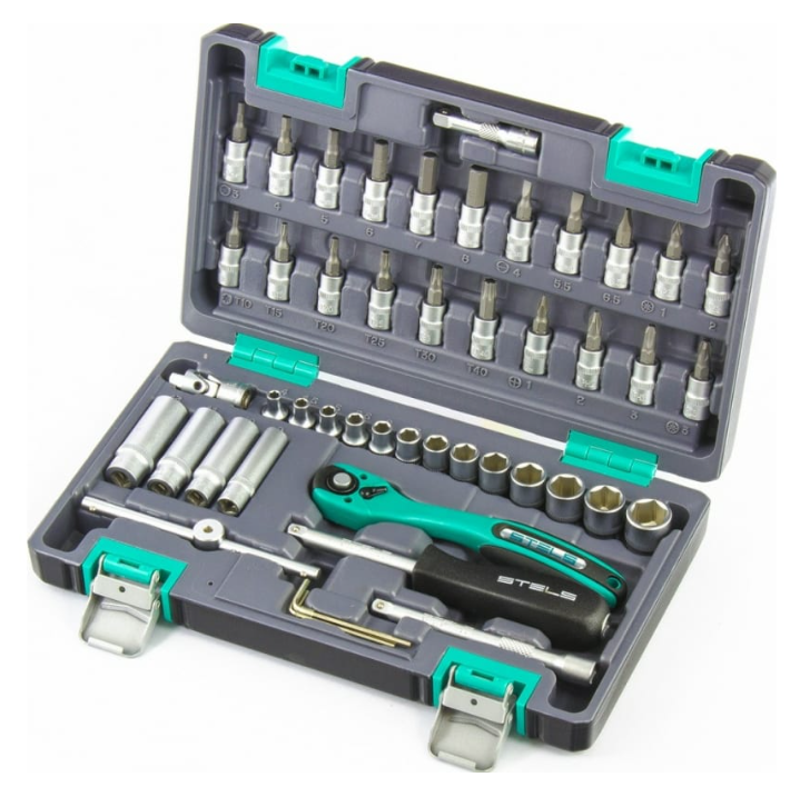 Набор инструментов, 1/2, S2, CrV, 47 предметов STELS
