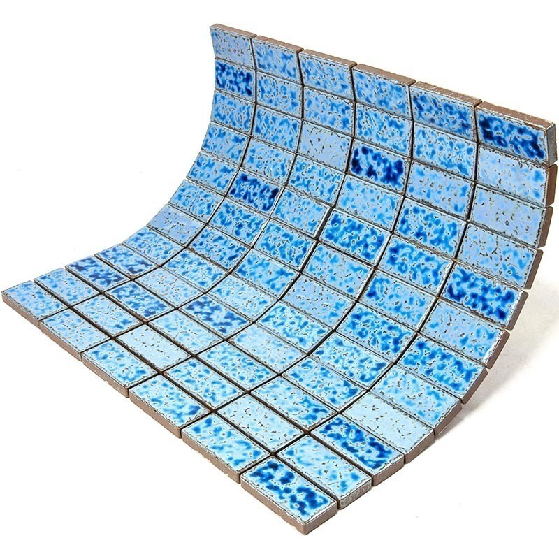Brick-4-4 Испанская керамическая мозаика Gaudi Brick голубой прямоугольник