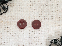 Пуговицы, 2 прокола, d 11 мм, бордовый