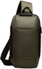 Картинка рюкзак однолямочный Ozuko 9223l Army Green - 5