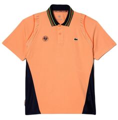 Поло теннисное Lacoste Sport Roland Garros Edition Ultra-Dry Two Tone Polo Shirt - light orange/navy blue