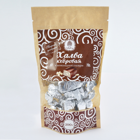 Конфеты Сибирский Кедр Халва в шоколадной глазури 200 гр