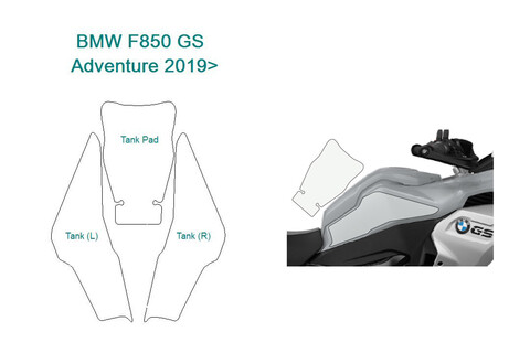 Комплект защитных пленок лакокрасочного покрытия бака BMW F 850 GSA (2019-)