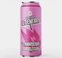 LIT ENERGY STRAWBERRY BUBBLEGUM 450мл 1шт.