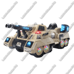 Детский электромобиль "Танк" коричневый