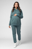 Утепленный спортивный костюм для беременных и кормящих 13125 морская волна