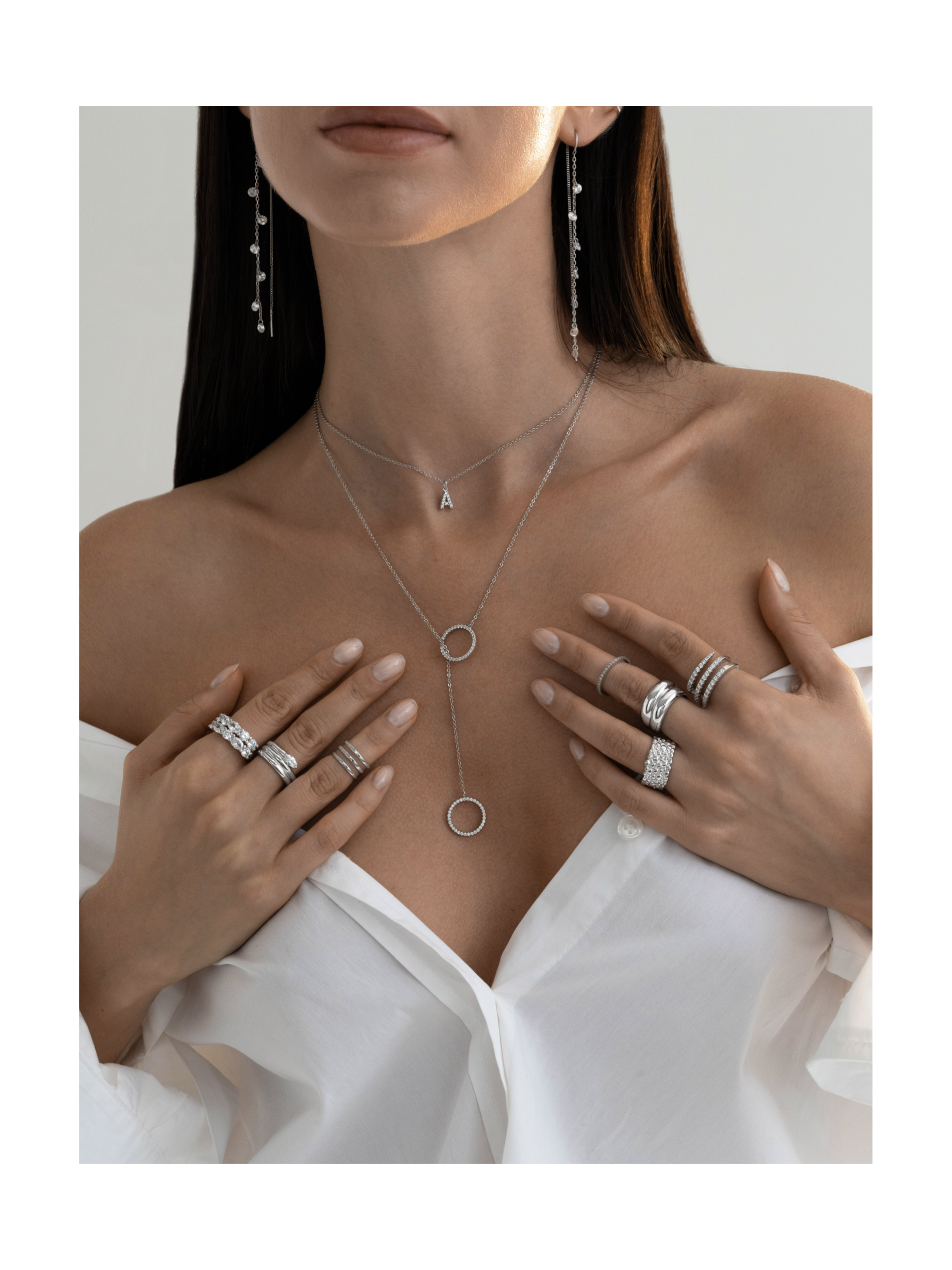 Серьги-протяжки Лёд