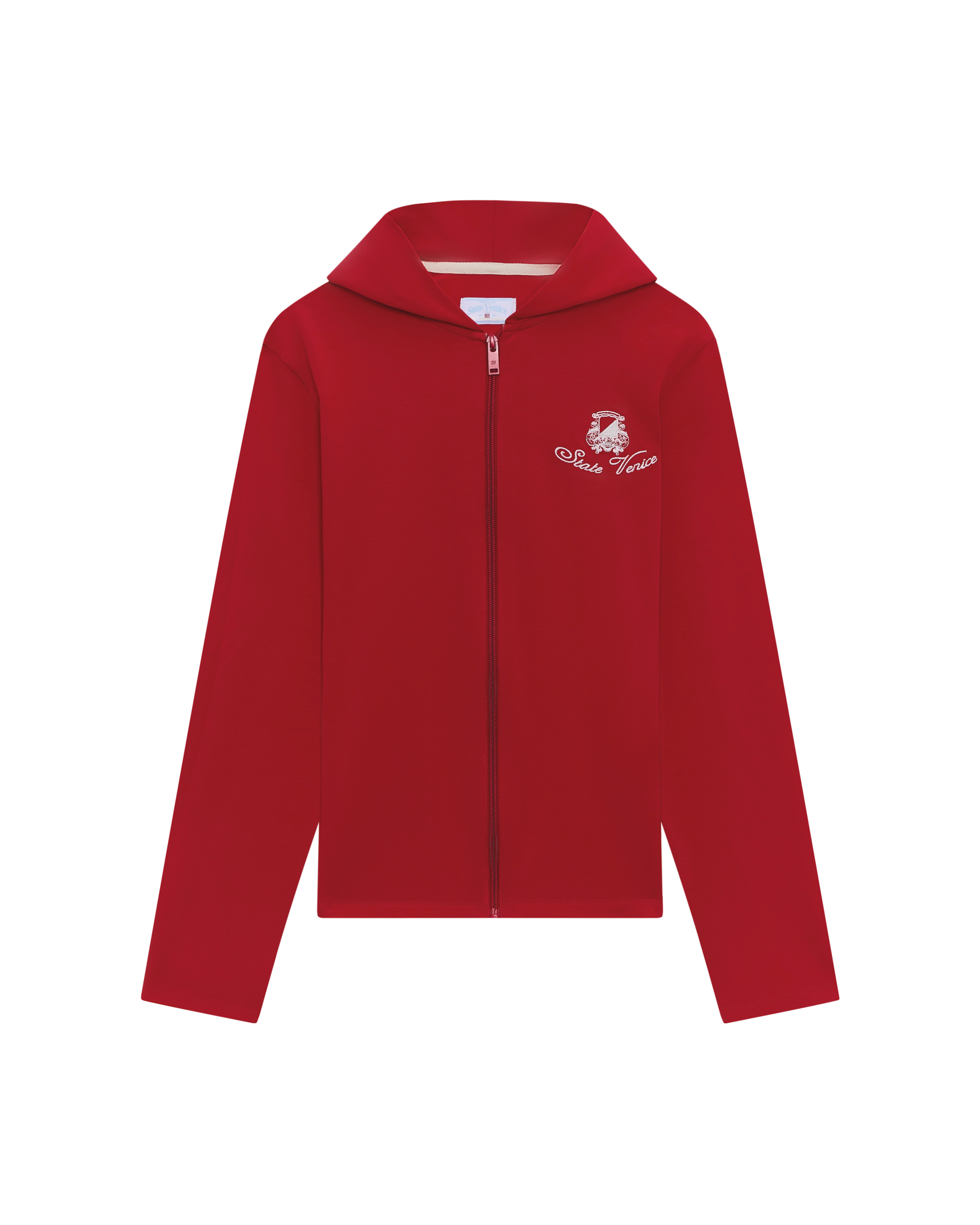 Приталенное худи на молнии из облегченного хлопка