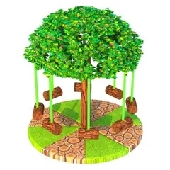 Детская карусель кокосовая пальма "Деревце" (d290 см)