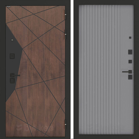 Входная металлическая дверь Бункер БН-14 / Хомс Серый софт рельеф