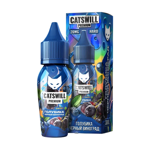 Жидкость CATSWILL PREMIUM SWEET Salt 2% STRONG 30 ml - ГОЛУБИКА ЧЁРНЫЙ ВИНОГРАД