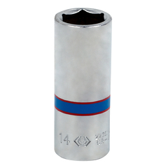 KING TONY (223514M) Головка торцевая глубокая шестигранная 1/4", 14 мм
