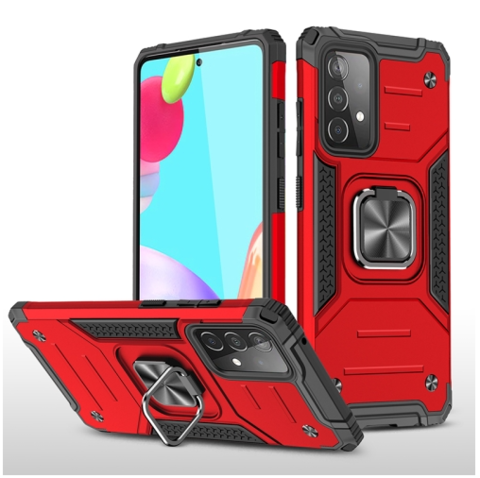 Противоударный чехол Strong Armour Case с кольцом для Samsung Galaxy A52 (Красный)