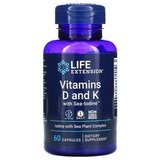 Витамины D и К с йодом, Vitamins D and K with Sea-Iodine, Life Extension, 60 капсул 1