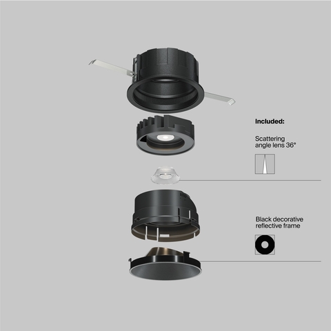 Встраиваемый светодиодный светильник Maytoni Wise DL057-10W4K-B