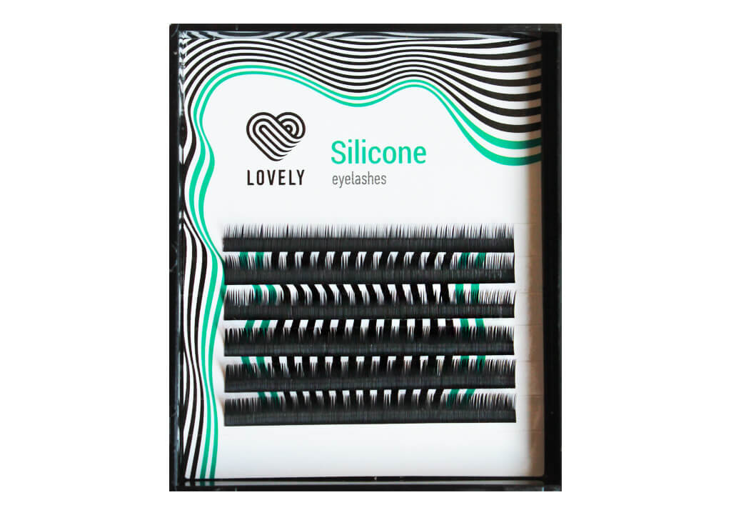 Ресницы 0,10/mini mix D (10-14мм) Lovely Silicone 6 линий