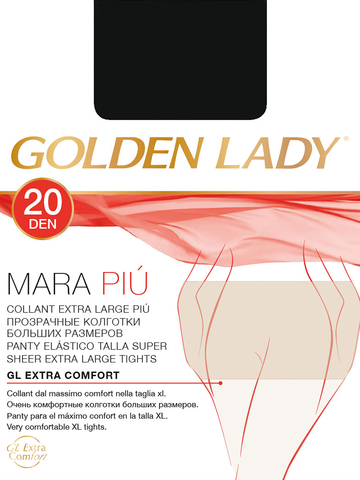 Колготки большого размера Mara 20 XXL Golden Lady
