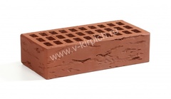 Кирпич лицевой Воротынский одинарный бордо, руст