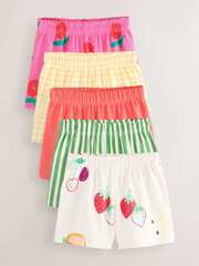 Шорты для девочки Next E65-369, 5 шт., Розовый, Желтый, Зеленый