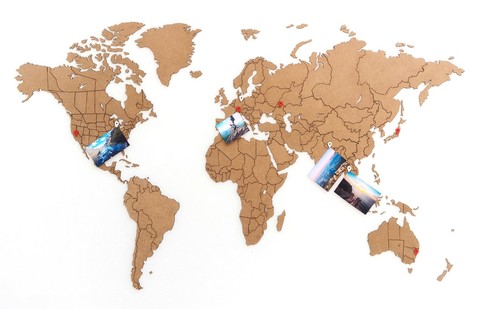 Карта мира World Map True Puzzle Brown 100х60 см
