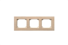 Рамка Трехместная Дуб Беленный (Универсальный Монтаж) LIREGUS EPSILON