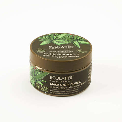 Ecolatier green ORGANIC ALOE VERA  Маска для волос Интенсивное укрепление & Рост , 250мл