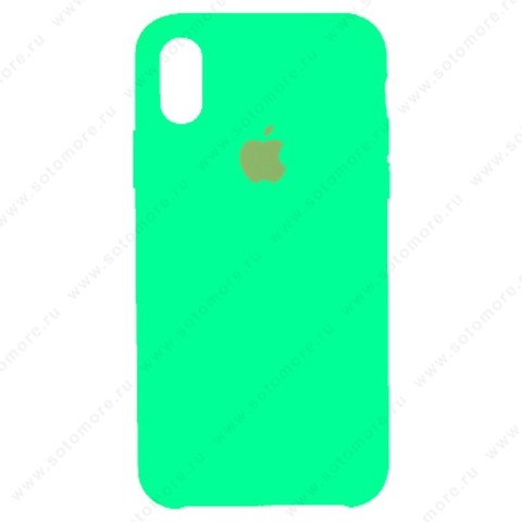 Накладка Silicone Case для Apple iPhone XR мятный