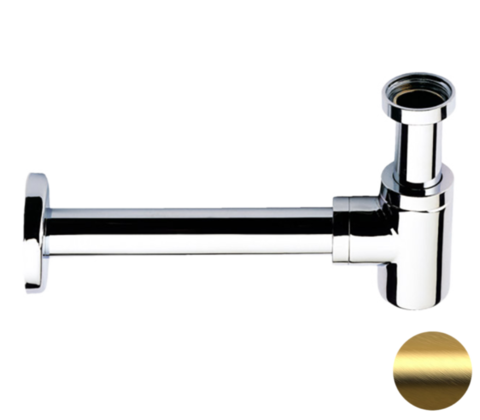 REMER 958BBG Сифон для раковины короткий латунь 1 1/4"